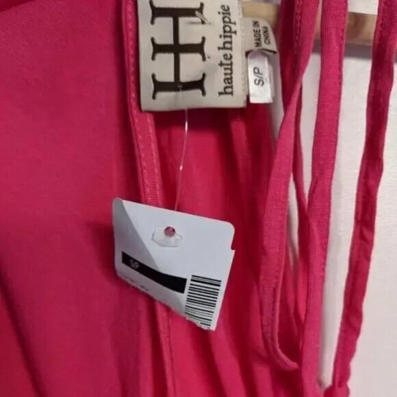 NWT Haute Hippie | Draped Open Back Dress in Pink - Picture 4 of 7